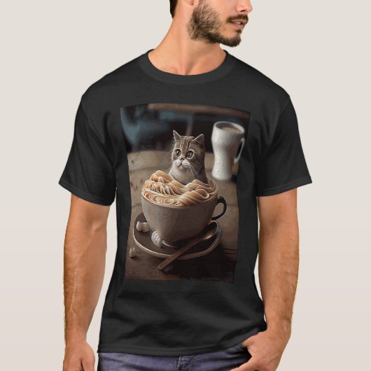Kattenkoffie Noedels T-shirt (Voorkant)