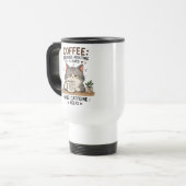 Kattenkoffie reisbeker (Voorkant links)