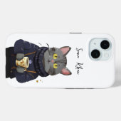 Kattenkoffie/thee in  Waterverf Sweater Case-Mate iPhone Case (Achterkant (horizontaal))