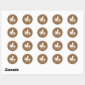 Kattenkoffiezaak Gepersonaliseerd imago Ronde Sticker (Vel)