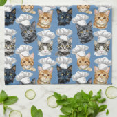 Kattenkoks Kookt Schattige Patroon Theedoek (Gevouwen)