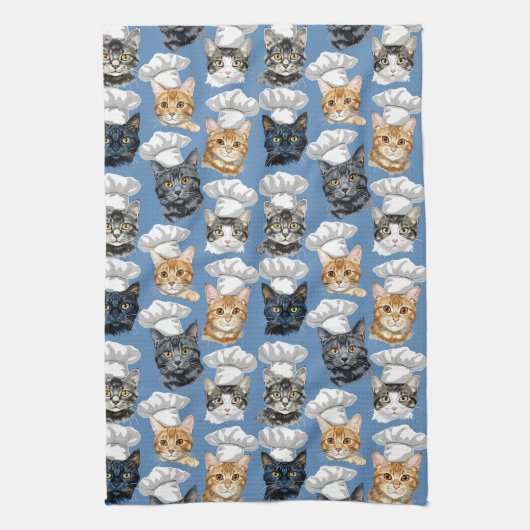 Kattenkoks Kookt Schattige Patroon Theedoek (Verticaal)