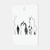Kattenkonten Metalen Ornament (Voorkant links)