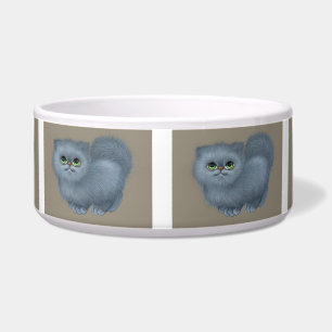 kattenkookplaat van fluffy kitten voerbakje