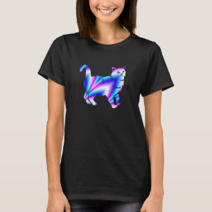 kattenkool uit de jaren 90 Retro-Stropdas-kleurst T-shirt
