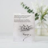 Kattenkop Briefkaart (Staand voorkant)