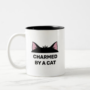Kattenkop & Gepersonaliseerde Grappige Katten Spre Tweekleurige Koffiemok