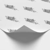 Kattenkop Jasmine Tattoo Cadeaupapier (Hoek)