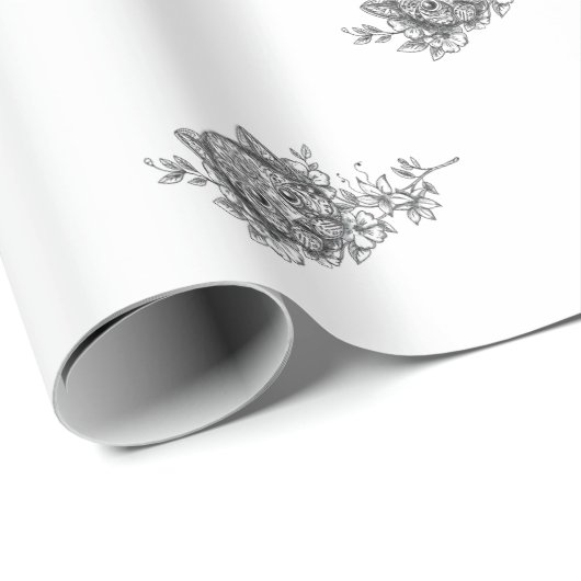 Kattenkop Jasmine Tattoo Cadeaupapier (Rol Hoek)