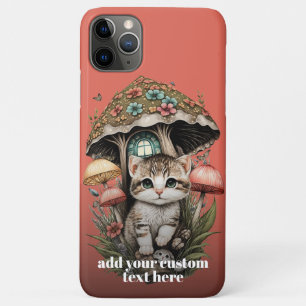 Kattenkopje Paddenstoel Kat Wildebloem Cottagecore Case-Mate iPhone Case
