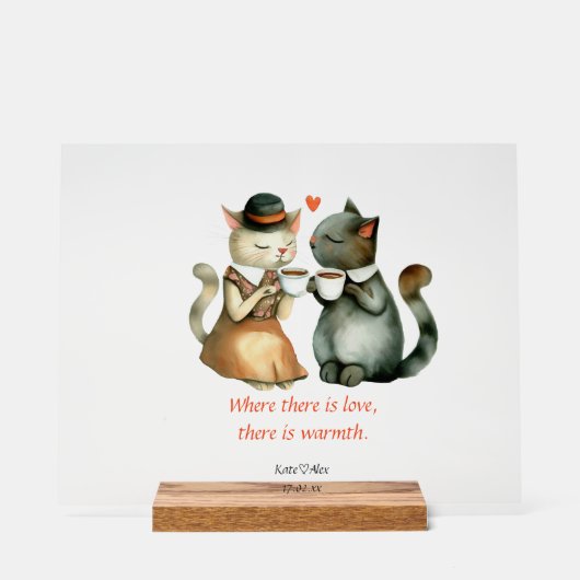 Kattenkoppel Acryl Bord (Voorkant)