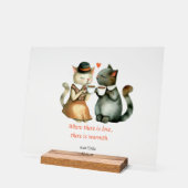 Kattenkoppel Acryl Bord (Hoek)