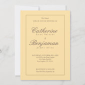 Kattenkoppel Gele Trouwdag Kaart (Achterkant)