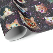 Kattenkoppen in het Buitenruimte Funny Galaxy Patt Cadeaupapier (Rol Hoek)