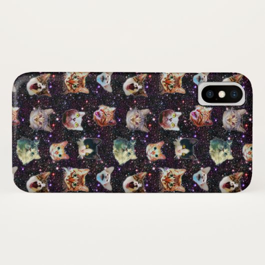 Kattenkoppen in het Buitenruimte Funny Galaxy Patt Case-Mate iPhone Case (Achterkant (horizontaal))