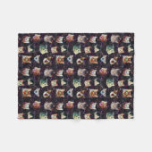 Kattenkoppen in het Buitenruimte Funny Galaxy Patt Fleece Deken (Voorkant (Horizontaal))