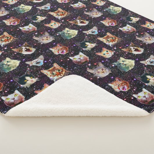 Kattenkoppen in het Buitenruimte Funny Galaxy Patt Sherpa Deken (3/4)