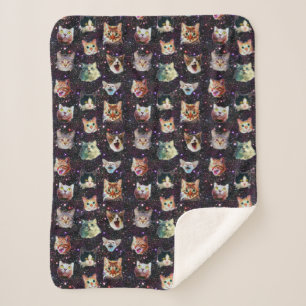 Kattenkoppen in het Buitenruimte Funny Galaxy Patt Sherpa Deken