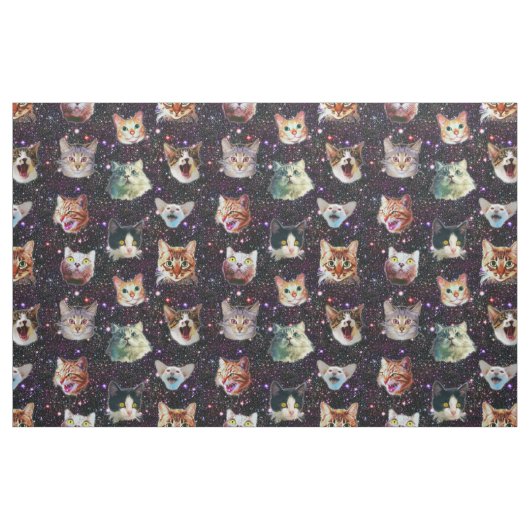 Kattenkoppen in het Buitenruimte Funny Galaxy Patt Stof (Fat Quarter)