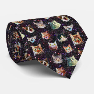Kattenkoppen in het Buitenruimte Funny Galaxy Patt Stropdas
