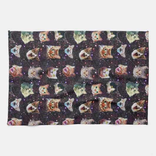 Kattenkoppen in het Buitenruimte Funny Galaxy Patt Theedoek (Horizontaal)
