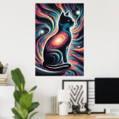 Kattenkosmos Poster (Thuiskantoor)