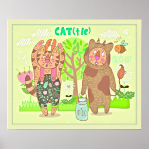 Kattenkostuums Kwekerij Print