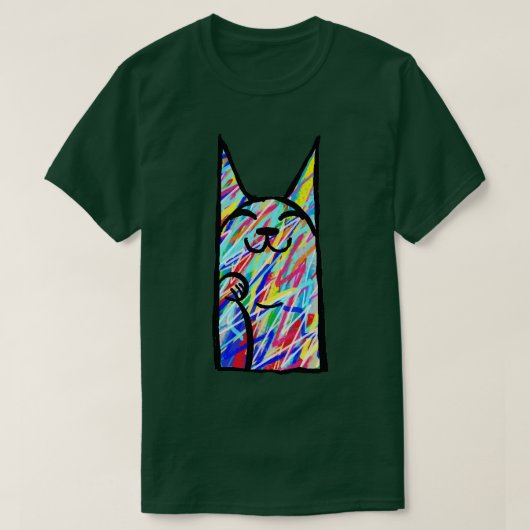 kattenkrabbel t-shirt (Design voorkant)