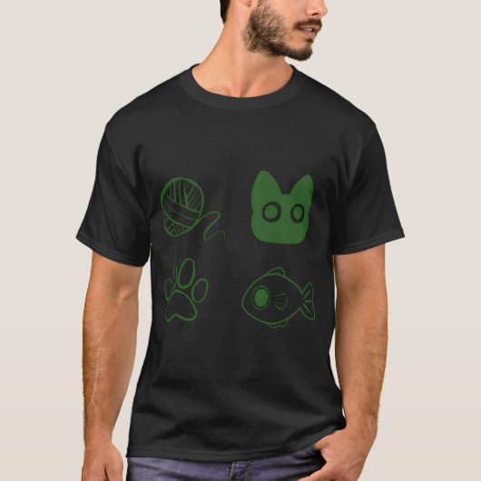 Kattenkrabbelthema T-shirt (Voorkant)