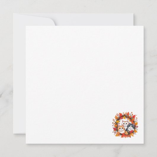 kattenkrans in de herfst kaart (Achterkant)