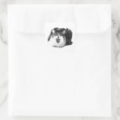 Kattenkreet, afpelkunst vierkante sticker (Tas)