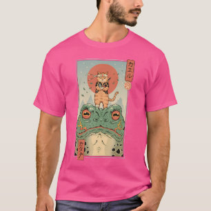 Kattenkrijger en de grote kikker t-shirt