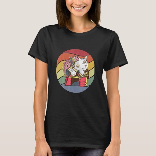 Kattenkrijger Samurai T-shirt (Voorkant)