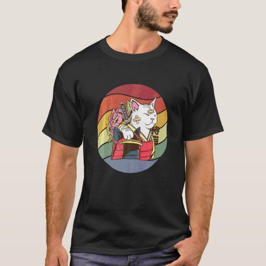 Kattenkrijger Samurai T-shirt (Voorkant)