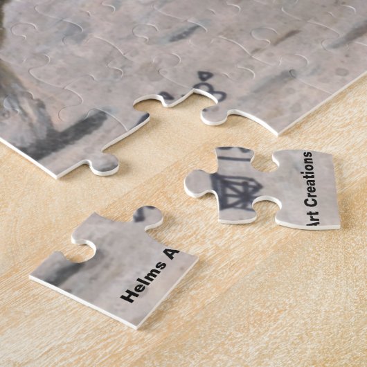 Kattenkrijger speelt volleybal Grote Kunst Puzzel Legpuzzel (Zijkant)