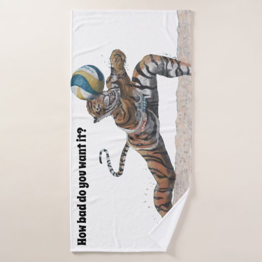 Kattenkrijger spelen volleybal badhanddoeken bad handdoek (Badhanddoek)