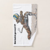 Kattenkrijger spelen volleybal badhanddoeken bad handdoek (Handdoek)