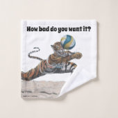 Kattenkrijger spelen volleybal badhanddoeken bad handdoek (Wasdoekje)