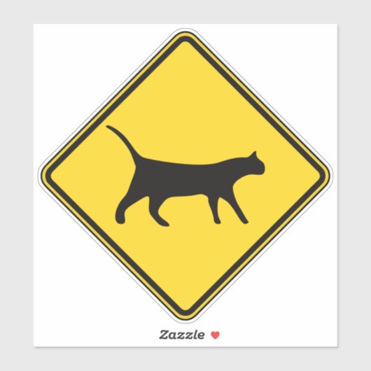kattenkruising sticker (Vel)