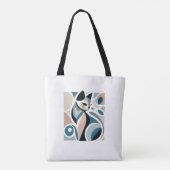 Kattenkunst boodschappentas tote bag (Achterkant)