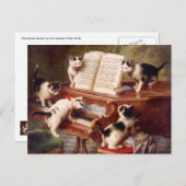 Kattenkunst: de overweging van het katje briefkaart (Voorkant / Achterkant)