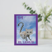 Kattenkunst, El Lemur, briefkaart (Staand voorkant)