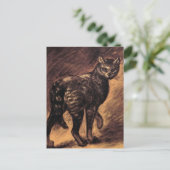 Kattenkunst -  kunst - Steinlen Briefkaart (Staand voorkant)