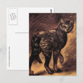 Kattenkunst -  kunst - Steinlen Briefkaart (Voorkant / Achterkant)