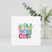 Kattenkunst Mijn Favoriete Kat Kaart (Staand voorkant)