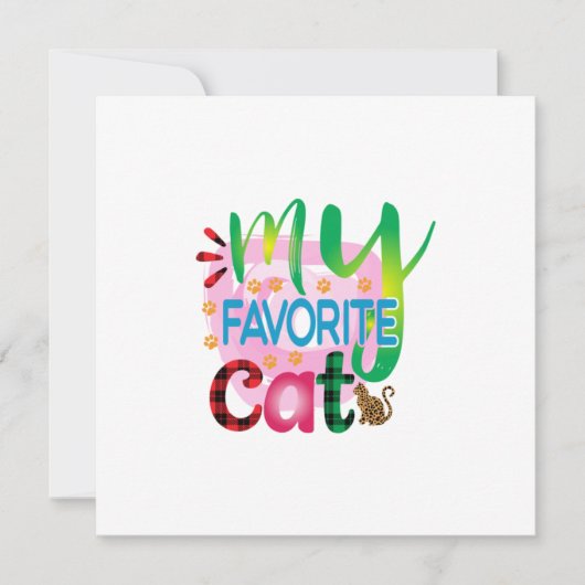 Kattenkunst Mijn Favoriete Kat Kaart (Voorkant)