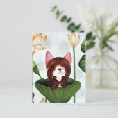 kattenkunst- Morning Cat Briefkaart (Staand voorkant)