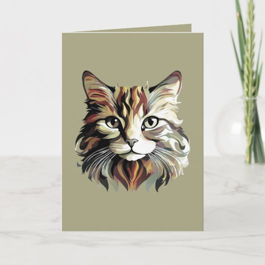 Kattenkunst ontwerp wenskaart kaart (Voorkant)