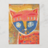 Kattenkunst primitief briefkaart (Voorkant)