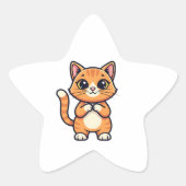 kattenkunst ster sticker (Voorkant)